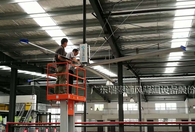 肇慶工業(yè)大風(fēng)扇廠家·瑞泰風(fēng)韻達速遞安裝案例